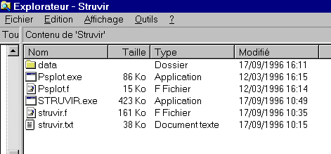 Screen copy after unzipping struvir.zip