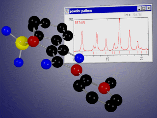 Molecule  and Diffraction Animation; 563 KByte