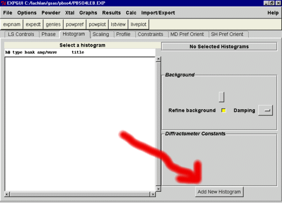 Histrogram Interface in EXPGUI