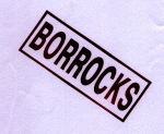 The resulting imprint of the BORROCKS stamp