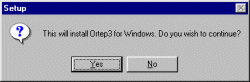 Ortep-3 install screen