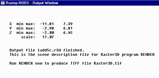 VdWaals Output screen in WinGX